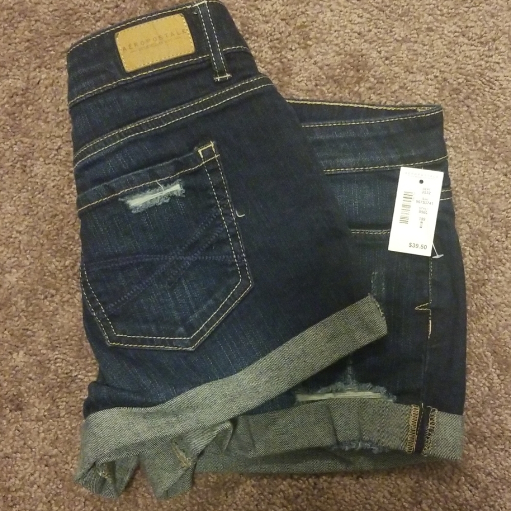 AERO midi jean shorts